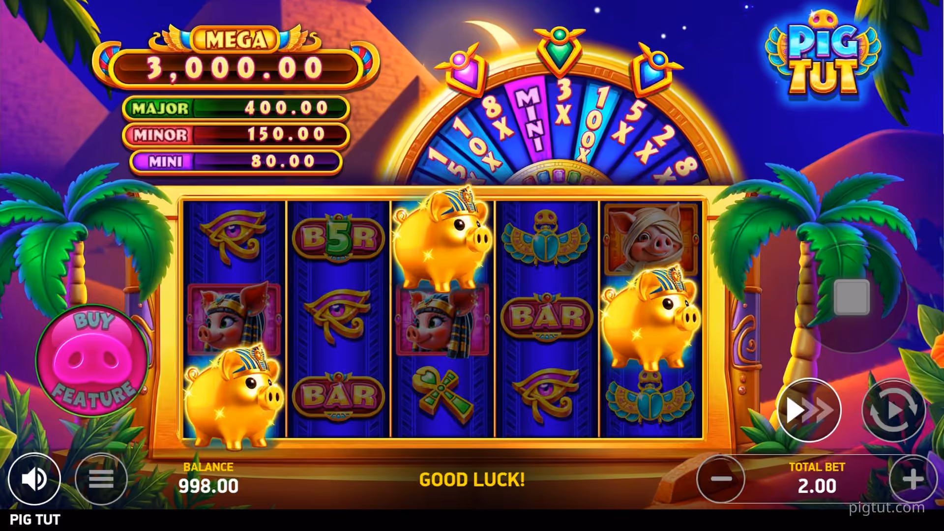 Pig Tut — RubyPlay: slot gameplay