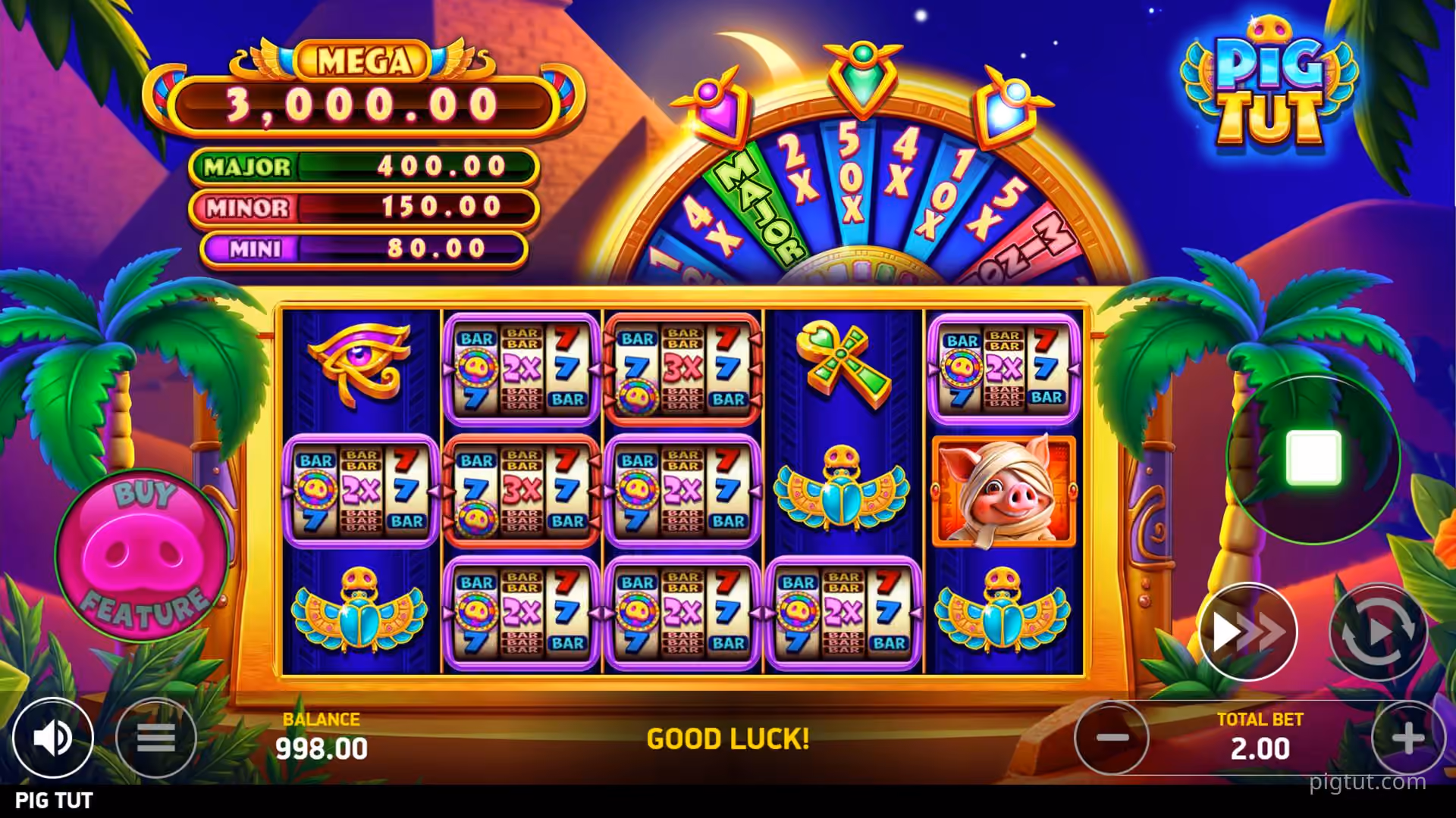 Pig Tut game interface